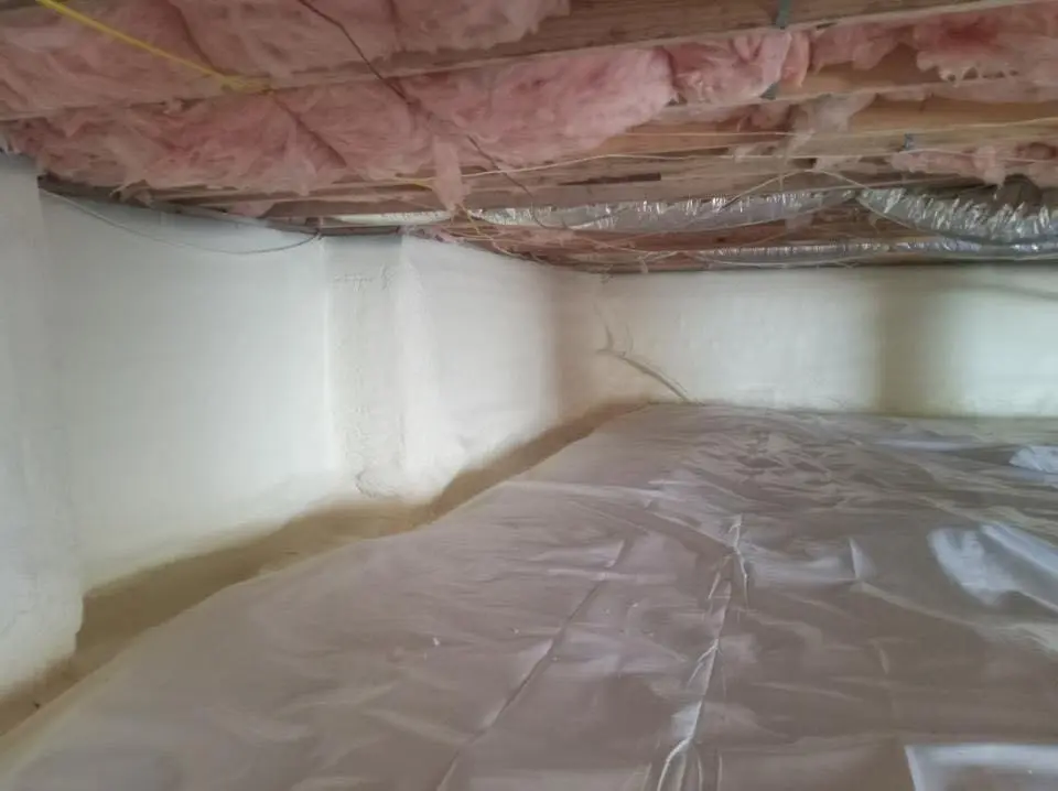 Crawl space encapsulation with closed-cell spray foam for Attic Insulation in Mendota
